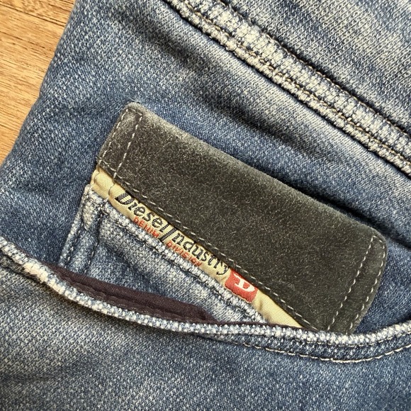 Diesel Jogg Jeans Men 32 Blue Tepphar-NE Slim Carrot Stretch Distressed 0800E - Picture 6 of 15